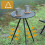 Aluminum Folding Camping Table with Quick Snap Assembly, Lightweight Durable Frame for Outdoor BBQ 2