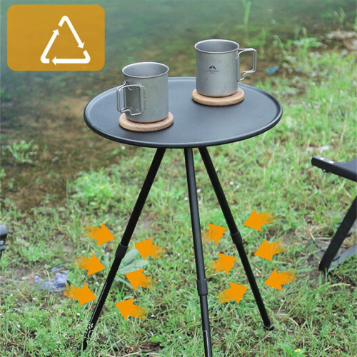 Aluminum Folding Camping Table with Quick Snap Assembly, Lightweight Durable Frame for Outdoor BBQ 1