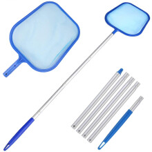 Pool Leaf Skimmer with 48inch Aluminum Handle, Deep Debris Net for Swimming Pools, Hot Tubs and Spas