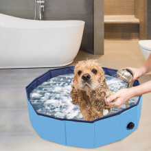 Foldable Dog Pool Portable Pet Bath Tub, Collapsible PVC Pool for Dogs Cats, Indoor Outdoor Use