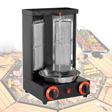 Electric Vertical Shawarma Grill Stainless Steel 6kg/h, 360 Even Heating Doner Kebab Maker for Home and Commercial Use