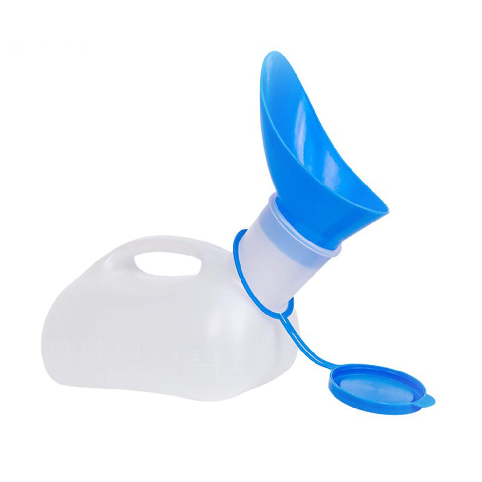 Male Urinal Bottle For Men 1000Ml, Spillproof Lid, Ergonomic Handle, Bedside And Travel, White 1Pc 9310869668954