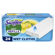 Lingettes nettoyantes pour sols humides, parfum agrumes, paquet de 24