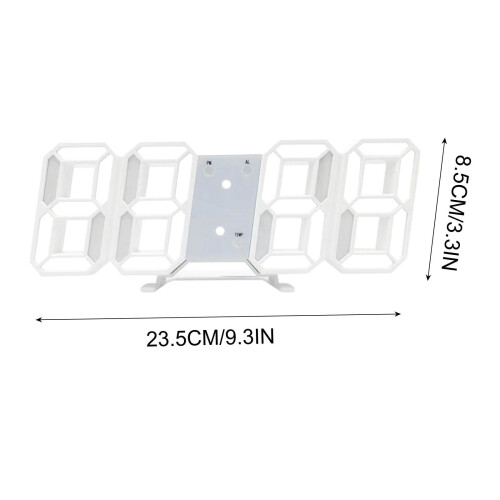 LED Wall Clock with Remote 9.3x3.3 Inch Display 2