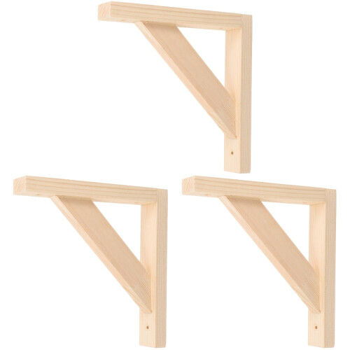 Drewniany uchwyt ścienny na półkę Triangle3Pack