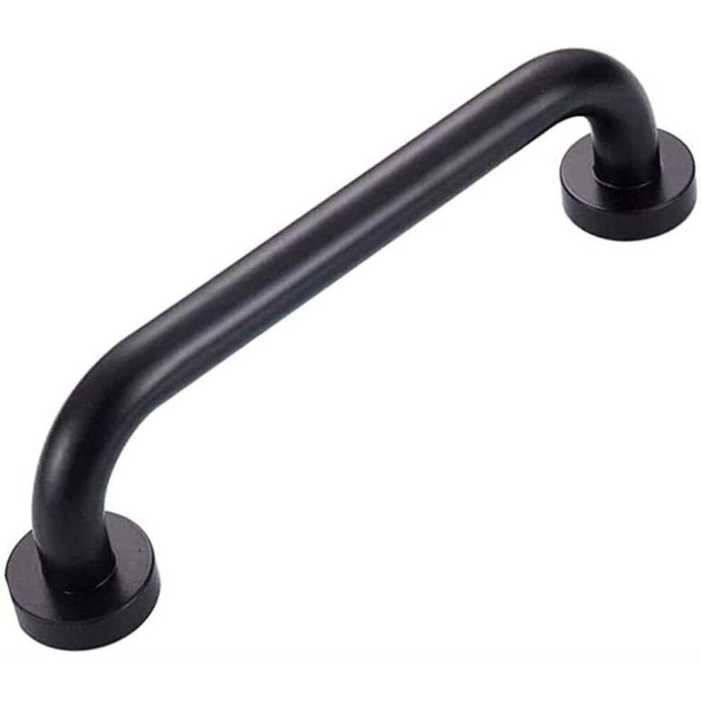Black Bathroom Grab Bar 30Cm Stainless Steel Safety Handrail With Nonslip Grip For Seniors And Disabled