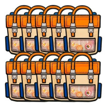 Cartoon School Bag Candy Bags Self-Lock 40 pcs