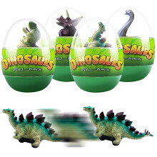 4 Dinosaur Pull-Back-biler i Jumbo påskeæg