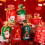 Herbruikbare kerstcadeautasjes van plastic, 50 stuks 3