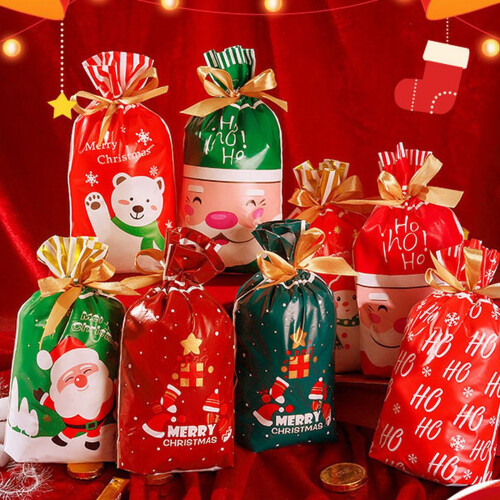 Herbruikbare kerstcadeautasjes van plastic, 50 stuks 2