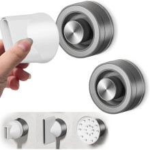 Magnetic Hair Dryer Holder Wall Mount Organizer, 2 Pack No Drill Removable Suction Storage for Nozzle and Diffuser