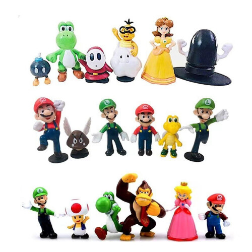 18-delt Super Mario PVC-figursæt 1