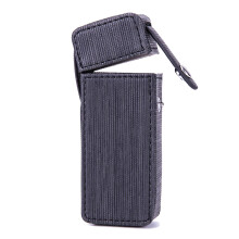 Leather Cigarette Case for Men and Women, Slim Black Design with Secure Metal Buckle, Holds 20 Cigarettes