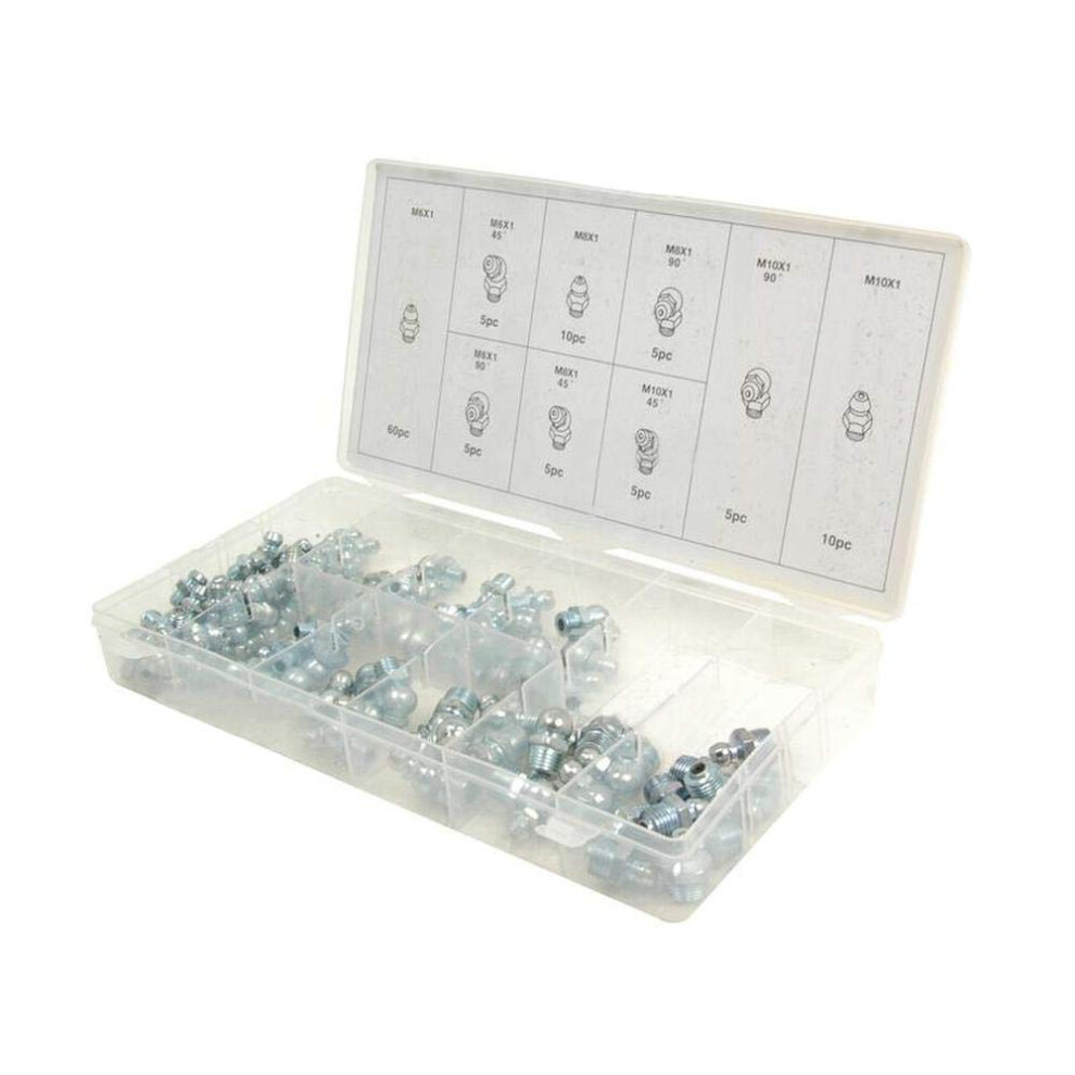 Grease Nipple Assortment 110Pcs M6 M8 M10 Metric Grease Fitting Kit For Automotive Maintenance 9351714910781