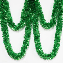Gold Tinsel Twist Garland 33 ft Metallic Foil