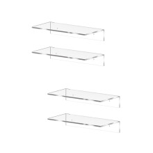 4-delad flytande hylla i transparent plast