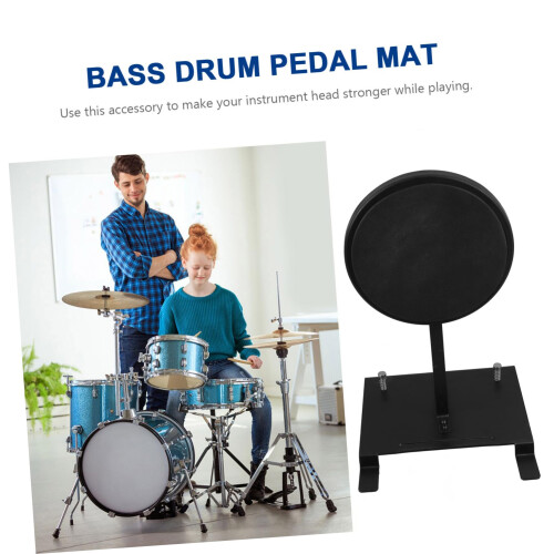 Double Kick Pedal Practice Pad Durable Bass Drum Pad for Precision Foot Control Training 2