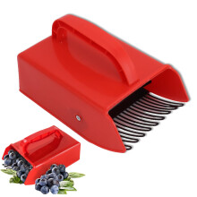 Blueberry Picker Rake with Durable Metal Teeth, Ergonomic Comfort Grip Scoop for Fast Berry Harvesting