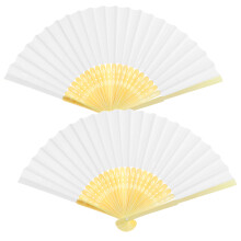 Leque dobrável com varetas de bambu, elegante leque de mão para festas de casamento e decoração de casa, design vintage, leve e dobrável com