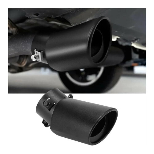 Universal Exhaust Tip Stainless Steel Rust‑Resistant Rear Mount Car Tailpipe Black Accessory 1