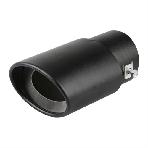 Universal Exhaust Tip Stainless Steel Rust‑Resistant Rear Mount Car Tailpipe Black Accessory 2