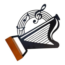 Illustration en bois élégante de musique en métal-Conception 4