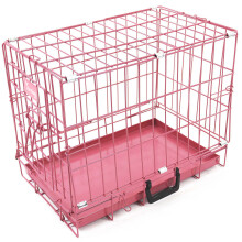 Actiaspet Foldable Pink 20in Metal Dog Cage One Door
