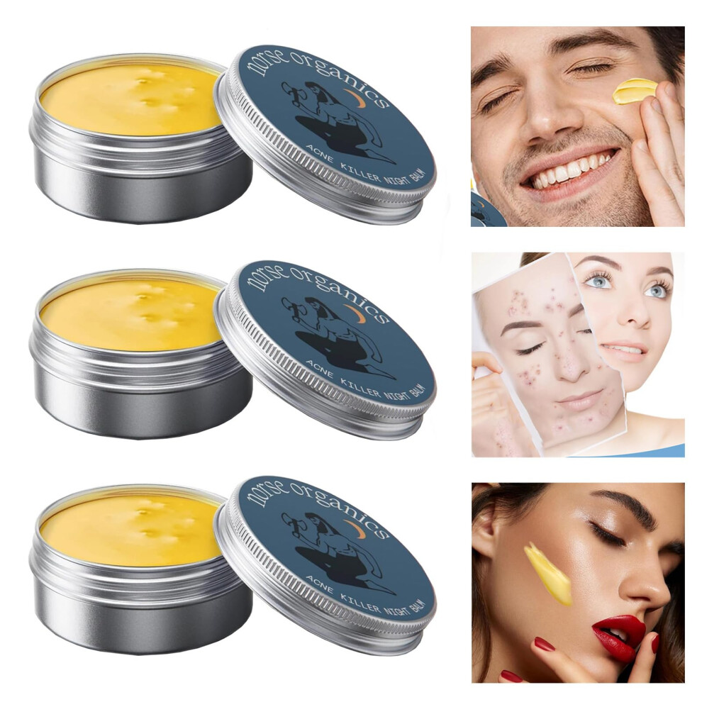Face Acne Set Pack of 3, Gentle Acne Treatment Cream and Soothing Facial Scrub for Redness