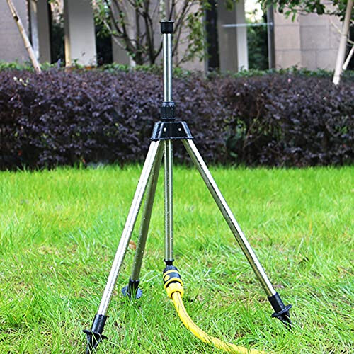 Tripod Sprinkler with Adjustable Height, Uniform Mist Coverage and Water Saving Design for Garden 2