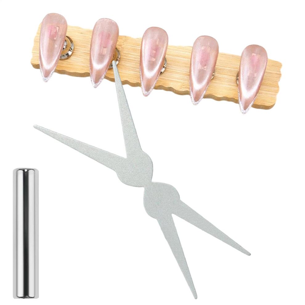 Magnetic Nail Art Tool with Dual Magnetic Heads, Strong Magnet Pen for Cat Eye Gel Polish, Salon Quality Design