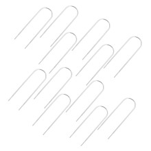 12Pcs Garden Staples Heavy Duty Galvanized Steel U Shaped Stakes for Landscape Fabric and Lawn Anchoring