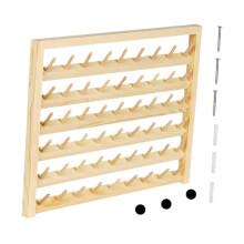 Wooden Thread Organizer Spool Holder Rack for Sewing and Embroidery, Sturdy Easy DIY Craft Storage