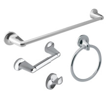 Bathroom Hardware Set Polished Chrome 4‑Piece SUS304 Rustproof Stainless Design Hidden Mount System