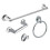 Bathroom Hardware Set Polished Chrome 4‑Piece SUS304 Rustproof Stainless Design Hidden Mount System 1