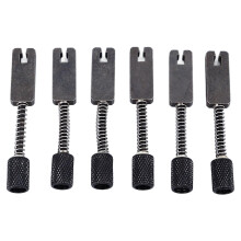 6 Pcs Metal Headless Guitar Bridge Saddles Set for Electric Guitar, Precise Intonation Control, Enhanced Tone Sustain