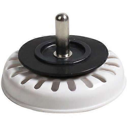 White Polymer Kitchen Sink Drain with Removable Basket Strainer and Rubber 1