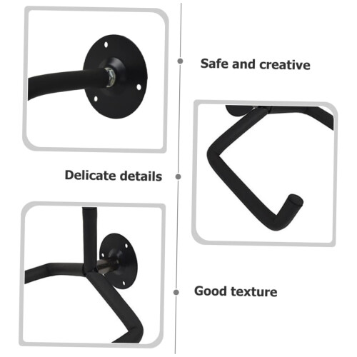 Horizontal Guitar Wall Mount Hanger for Bass and Ukulele, SpaceSaving Tilted Secure Holder 1