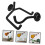 Horizontal Guitar Wall Mount Hanger for Bass and Ukulele, SpaceSaving Tilted Secure Holder 3