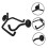Horizontal Guitar Wall Mount Hanger for Bass and Ukulele, SpaceSaving Tilted Secure Holder 4
