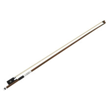 Full Size 4/4 Violin Bow with Case, Ebony Frog and Natural Horsehair for Balanced Control