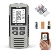 5 in 1 Multifunctional Stud Finder Scanner with Smart Wall and Metal Detection, Sound Alert, Silvery Finish