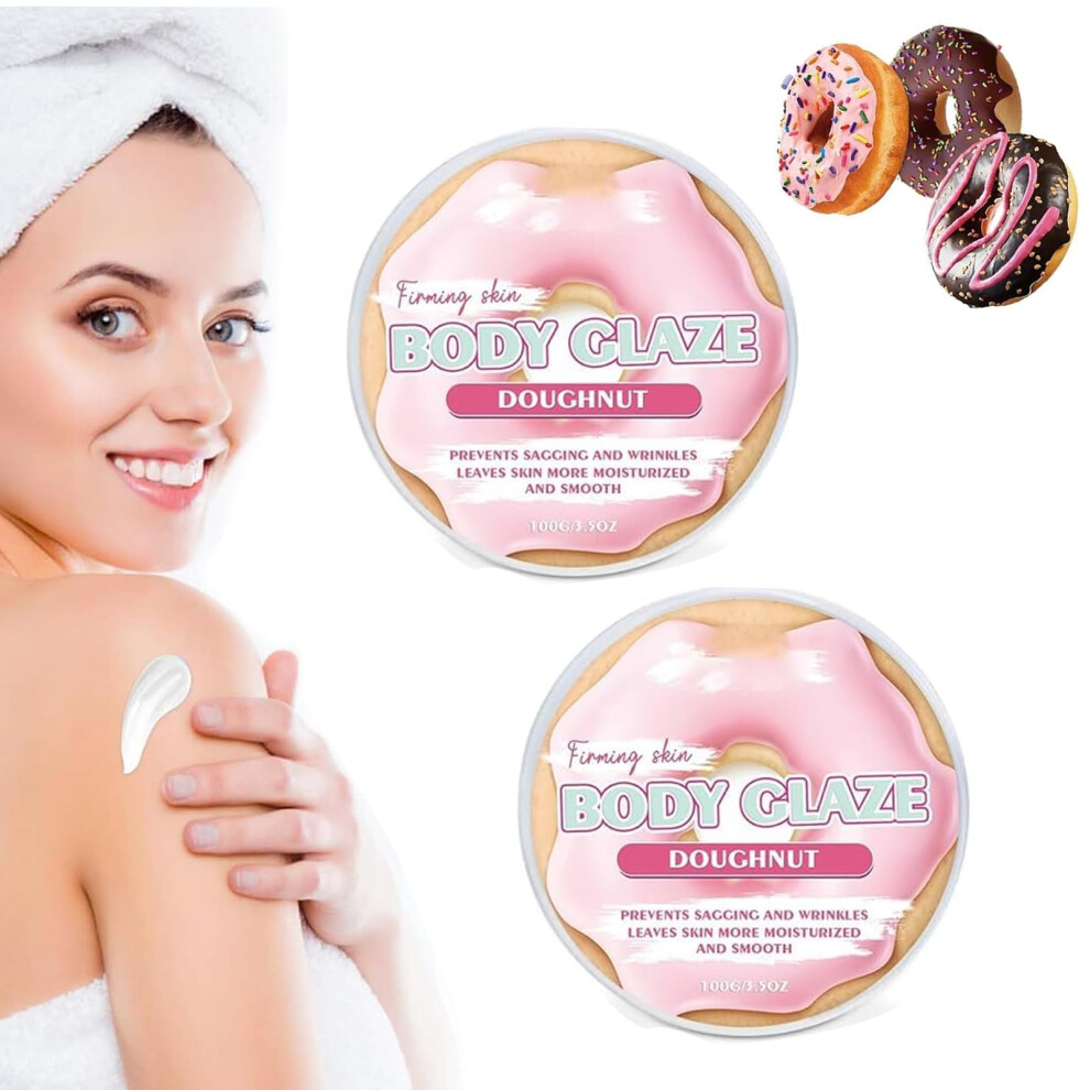 2PCS Donut Body Butter Cream Set, Deep Hydration and Fast Absorption Moisturizing Body Cream for Dry Skin