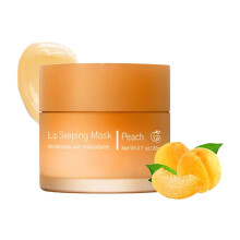 Peach Lip Sleeping Mask 58g Set, Hydrating Overnight Lip Mask for Dry Cracked Lips, Deep Nourishing Care