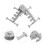 2pcs Greenhouse Vent Pulley Aluminum FourClaw Design Smooth Rotation Durable Ventilation System 2