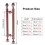 120cm Sliding Shower Door Handle, Rustic Style Full Length Pull Handle for Easy Daily Use 2