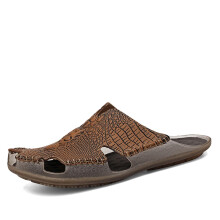 Men's Closed Toe Water Sandals NonSlip Lightweight Beach Shoes with Arch Support, Brown Size 8
