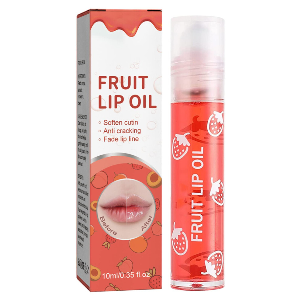 Plumping Lip Oil Gloss Hydrating Non Sticky Long Lasting Tinted Lip Balm for Teens with Sweet Donut Fragrance