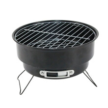 Portable Folding Charcoal Grill with Utensil Set, Nonstick Surface and Removable Tray for Outdoor BBQ