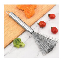 Wok Brush and Kitchen Scrub Brush Set, Durable Bamboo with Steel Wool, HeavyDuty for Pots and Pans