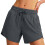 Women's Running Shorts Athletic Workout Active Shorts-Black S 4